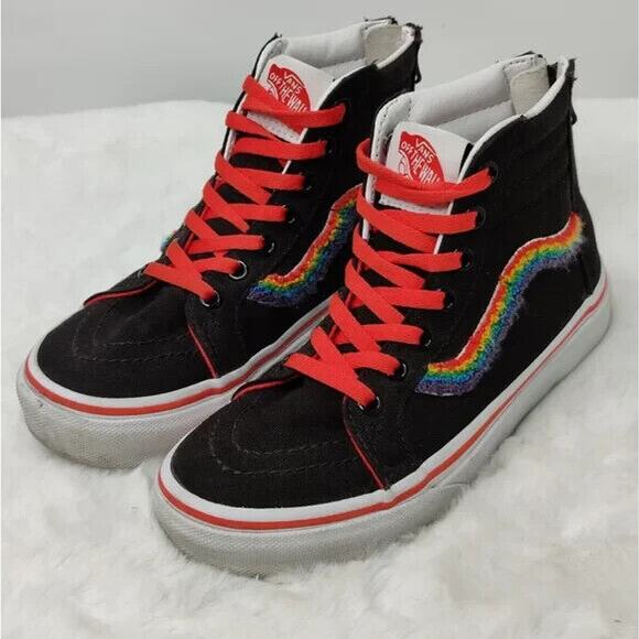 Vans Black Rainbow Kids sneaker sz 1.5 - Picture 5 of 9